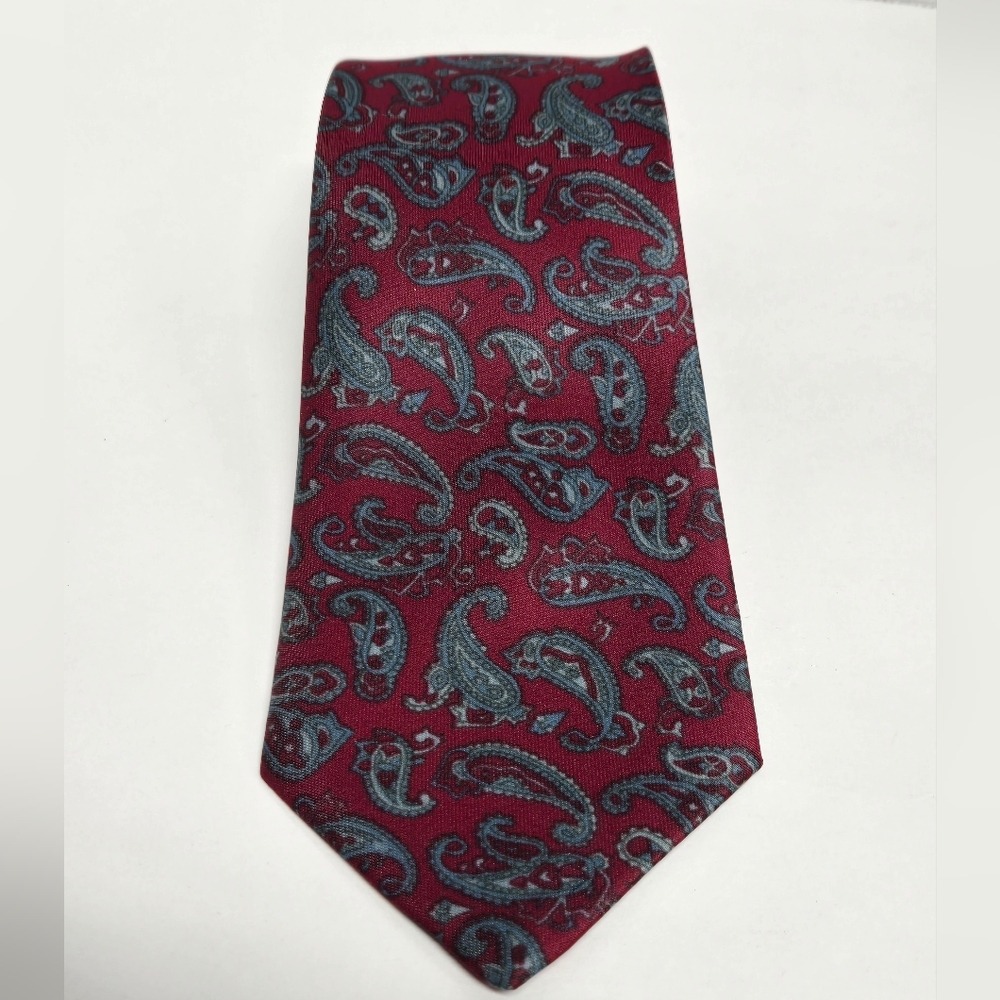 Vntg Gino Resillio Paisley Patterned Tie Pure Silk Italian Neckwear